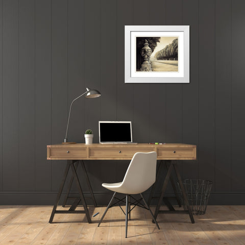 Versailles I White Modern Wood Framed Art Print with Double Matting by Arellano, Migdalia