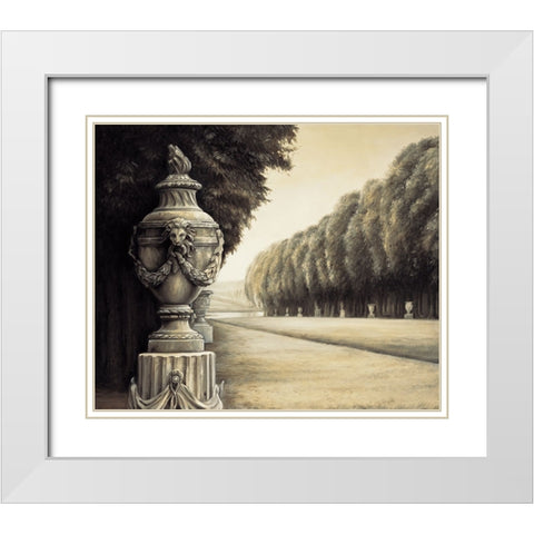 Versailles I White Modern Wood Framed Art Print with Double Matting by Arellano, Migdalia