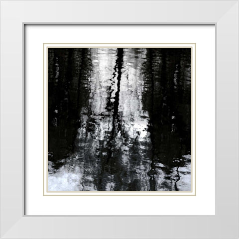 Reflective White Modern Wood Framed Art Print with Double Matting by Barrett, Michael