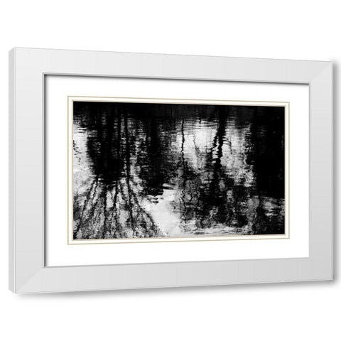 Reflecting White Modern Wood Framed Art Print with Double Matting by Barrett, Michael