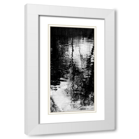 Reflecting Triptych II White Modern Wood Framed Art Print with Double Matting by Barrett, Michael