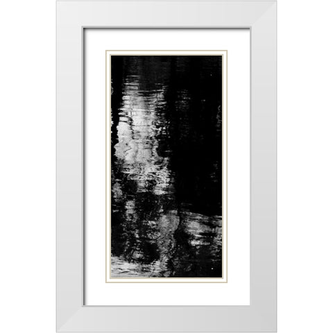 Reflecting Triptych III White Modern Wood Framed Art Print with Double Matting by Barrett, Michael