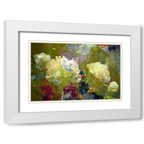 Garden Abstract  White Modern Wood Framed Art Print with Double Matting by Calkins, Michelle