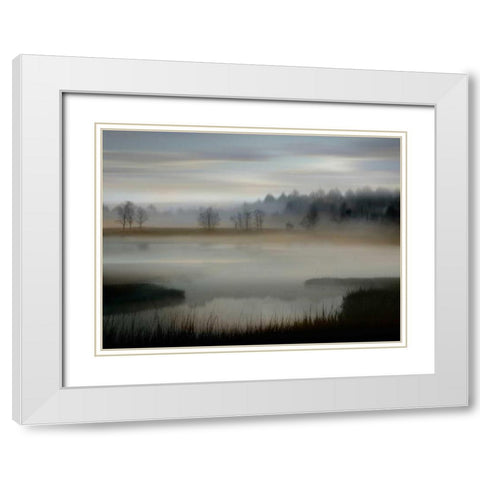 Early Morning White Modern Wood Framed Art Print with Double Matting by Clark, Madeline