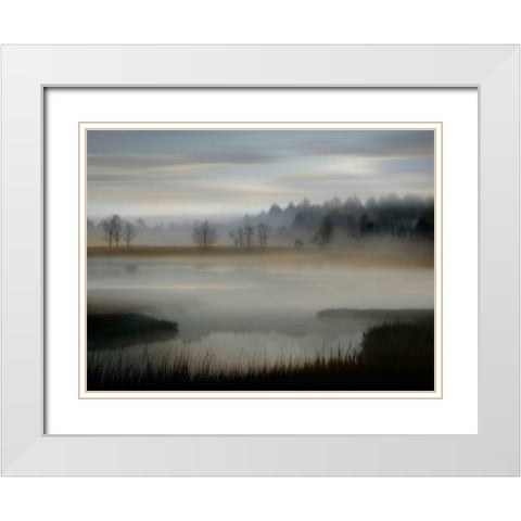 Early Morning White Modern Wood Framed Art Print with Double Matting by Clark, Madeline