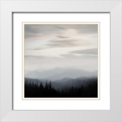 Mountain Vista II White Modern Wood Framed Art Print with Double Matting by Clark, Madeline