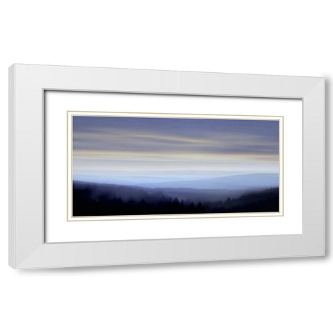 Panorama I White Modern Wood Framed Art Print with Double Matting by Clark, Madeline