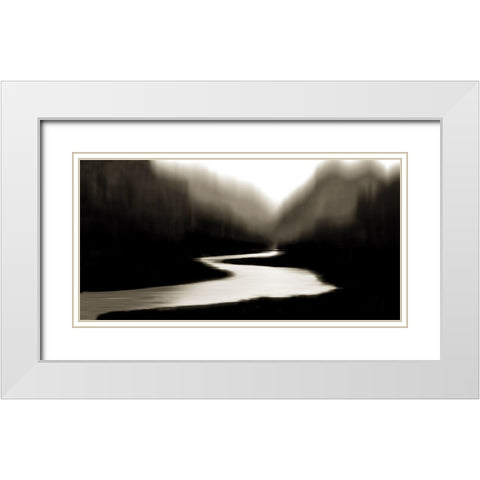 River at Day Break I White Modern Wood Framed Art Print with Double Matting by Clark, Madeline