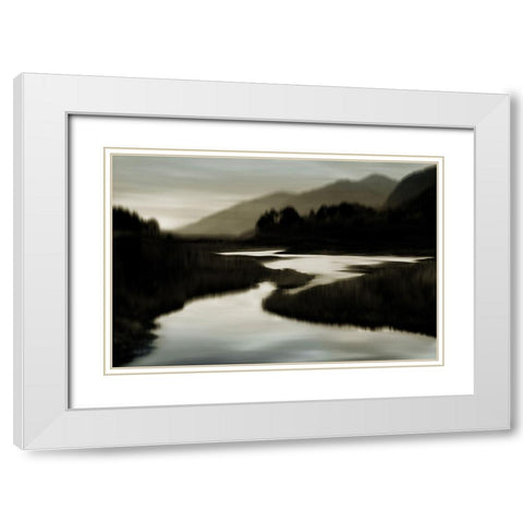 River at Day Break II White Modern Wood Framed Art Print with Double Matting by Clark, Madeline