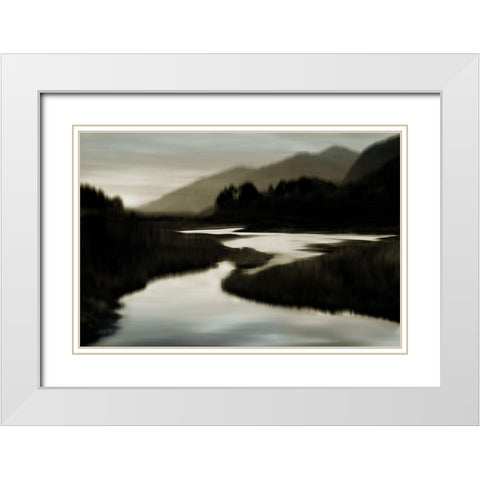 River at Day Break II White Modern Wood Framed Art Print with Double Matting by Clark, Madeline