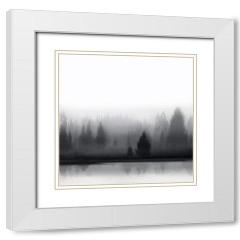 At Dawn BW I White Modern Wood Framed Art Print with Double Matting by Clark, Madeline