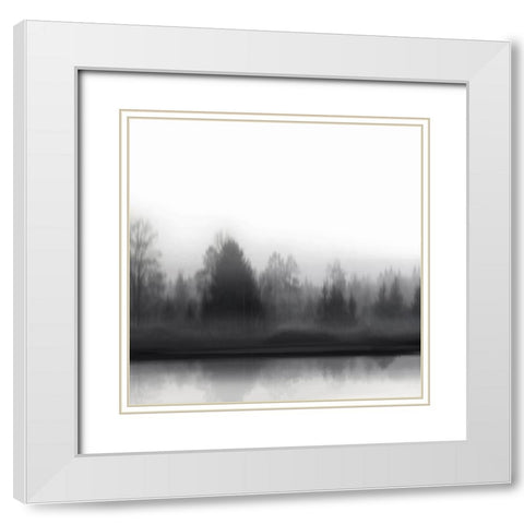At Dawn BW II White Modern Wood Framed Art Print with Double Matting by Clark, Madeline