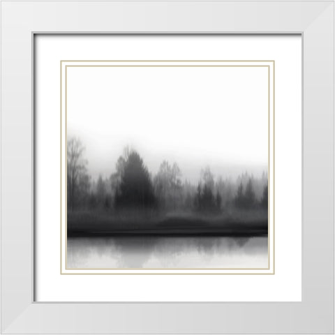 At Dawn BW II White Modern Wood Framed Art Print with Double Matting by Clark, Madeline