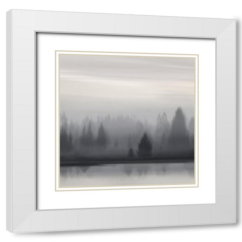 At Dawn Neutral I White Modern Wood Framed Art Print with Double Matting by Clark, Madeline