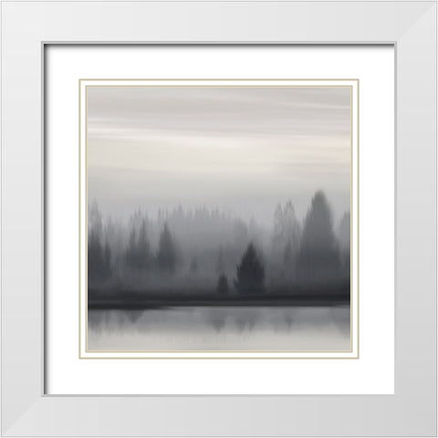 At Dawn Neutral I White Modern Wood Framed Art Print with Double Matting by Clark, Madeline