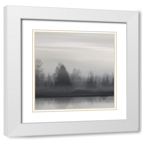 At Dawn Neutral II White Modern Wood Framed Art Print with Double Matting by Clark, Madeline