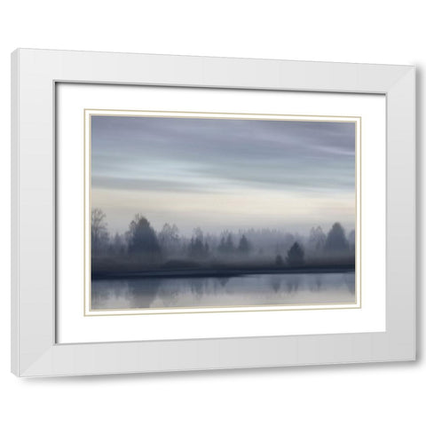 First Light II White Modern Wood Framed Art Print with Double Matting by Clark, Madeline