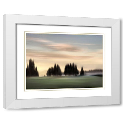 New Day Soft White Modern Wood Framed Art Print with Double Matting by Clark, Madeline
