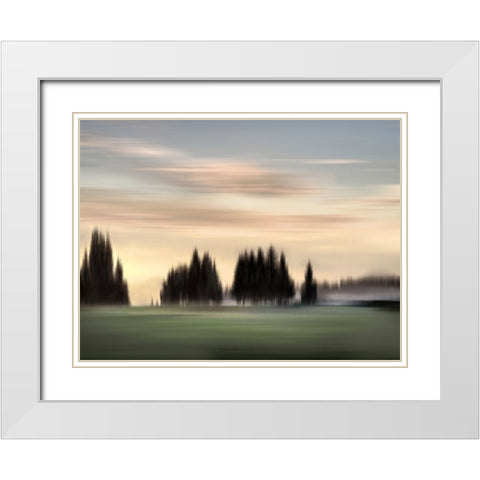 New Day Soft White Modern Wood Framed Art Print with Double Matting by Clark, Madeline