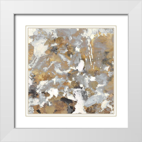Dynamic III White Modern Wood Framed Art Print with Double Matting by Garcia, Mimi