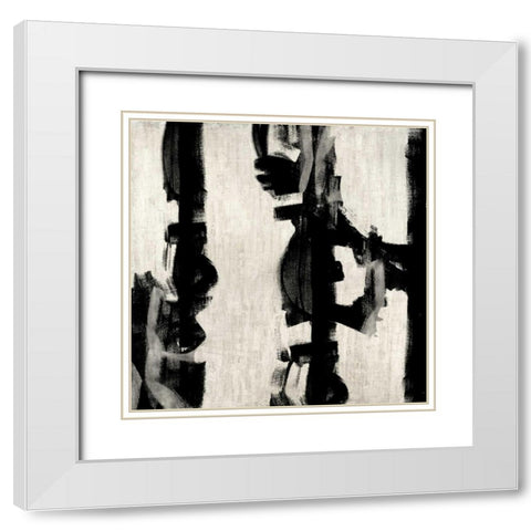 Here and Now I White Modern Wood Framed Art Print with Double Matting by Hansen, Max