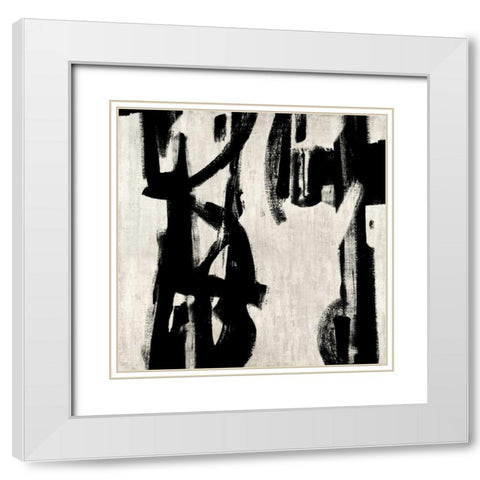 Here and Now II White Modern Wood Framed Art Print with Double Matting by Hansen, Max