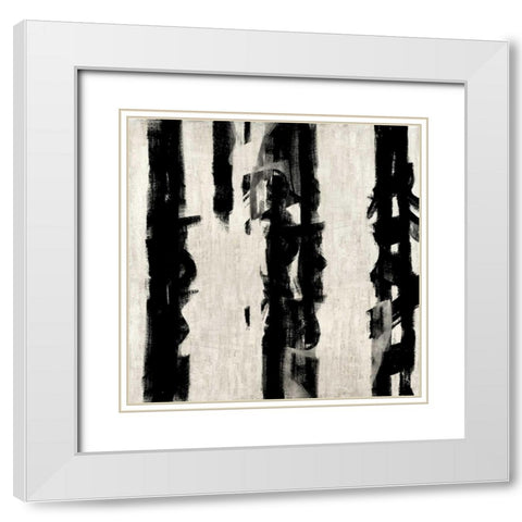 Here and Now III White Modern Wood Framed Art Print with Double Matting by Hansen, Max
