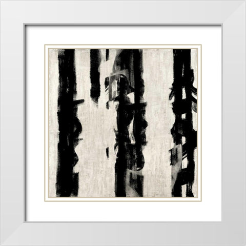 Here and Now III White Modern Wood Framed Art Print with Double Matting by Hansen, Max