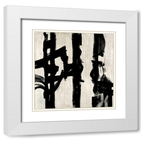 Here and Now IV White Modern Wood Framed Art Print with Double Matting by Hansen, Max