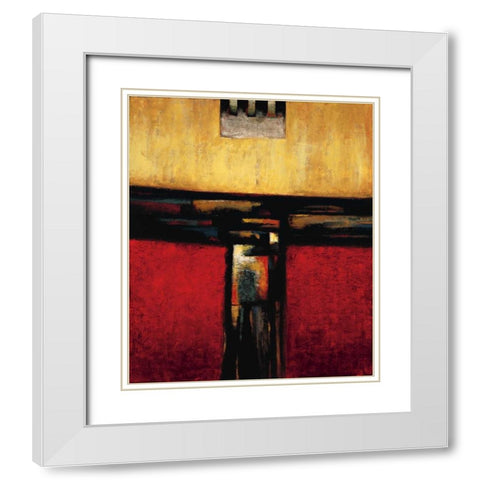 On the Edge I White Modern Wood Framed Art Print with Double Matting by Hansen, Max