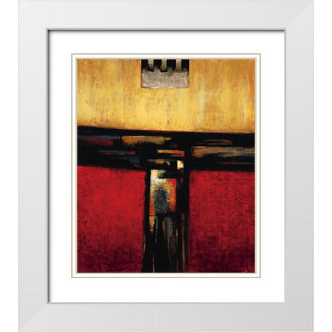 On the Edge I White Modern Wood Framed Art Print with Double Matting by Hansen, Max