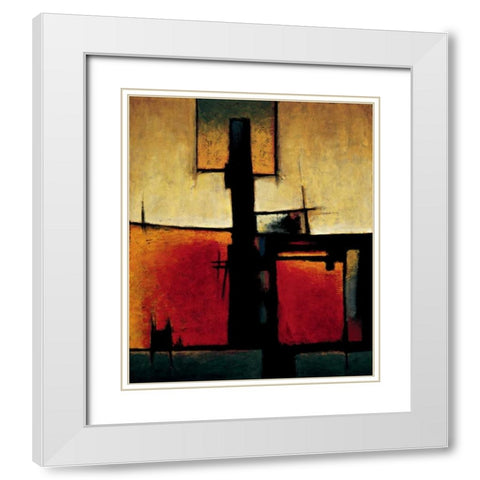 On the Edge II White Modern Wood Framed Art Print with Double Matting by Hansen, Max