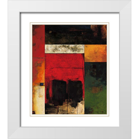Journey II White Modern Wood Framed Art Print with Double Matting by Hansen, Max