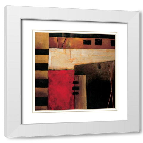 Destination II White Modern Wood Framed Art Print with Double Matting by Hansen, Max