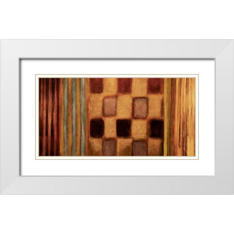 Afterglow White Modern Wood Framed Art Print with Double Matting by Hansen, Max