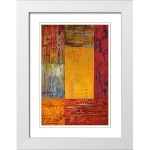 Impronta I White Modern Wood Framed Art Print with Double Matting by Hansen, Max