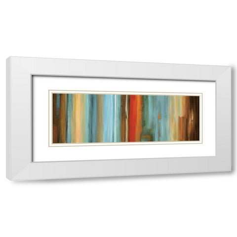 Flow I White Modern Wood Framed Art Print with Double Matting by Hansen, Max