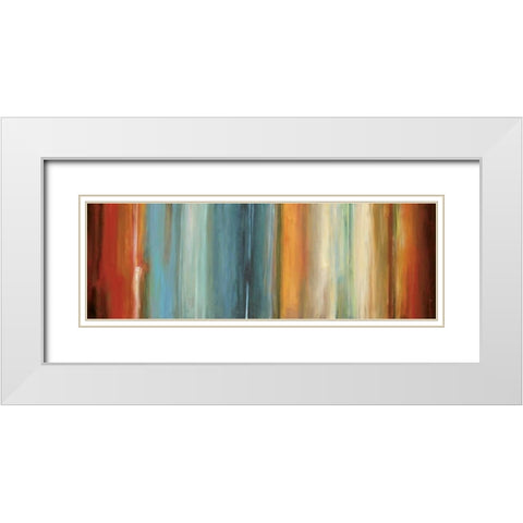 Flow II White Modern Wood Framed Art Print with Double Matting by Hansen, Max