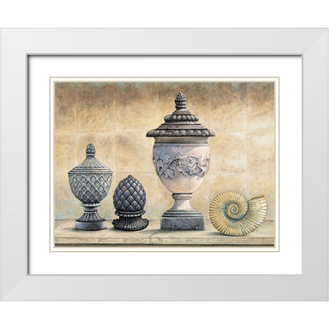Classical Setting I White Modern Wood Framed Art Print with Double Matting by Garnier, Michael
