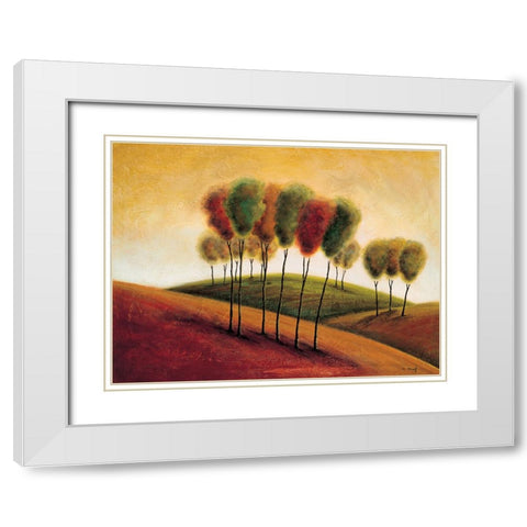 A New Morning I White Modern Wood Framed Art Print with Double Matting by Klung, Mike