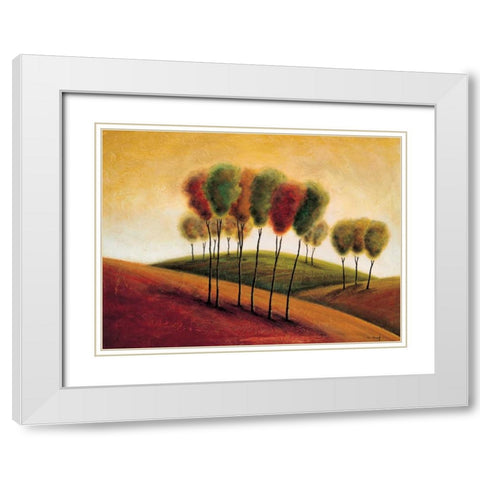 A New Morning I White Modern Wood Framed Art Print with Double Matting by Klung, Mike