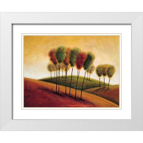 A New Morning I White Modern Wood Framed Art Print with Double Matting by Klung, Mike