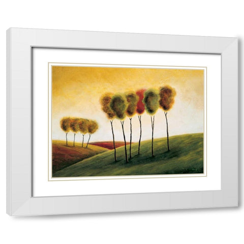 A New Morning II White Modern Wood Framed Art Print with Double Matting by Klung, Mike