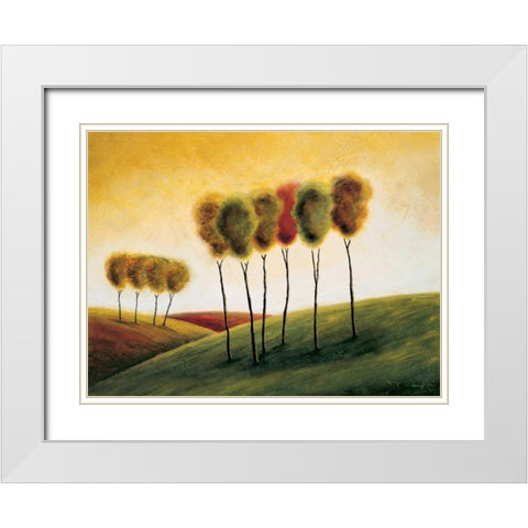 A New Morning II White Modern Wood Framed Art Print with Double Matting by Klung, Mike