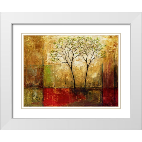 Morning Luster I White Modern Wood Framed Art Print with Double Matting by Klung, Mike