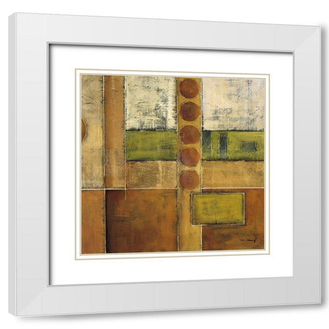 Diversity I White Modern Wood Framed Art Print with Double Matting by Klung, Mike