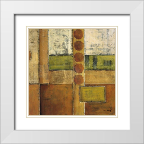 Diversity I White Modern Wood Framed Art Print with Double Matting by Klung, Mike