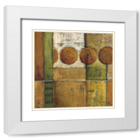 Diversity II White Modern Wood Framed Art Print with Double Matting by Klung, Mike