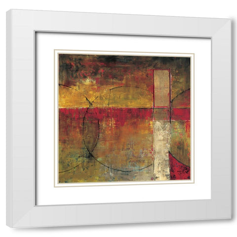 Motion I White Modern Wood Framed Art Print with Double Matting by Klung, Mike