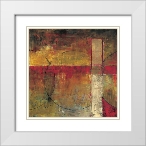 Motion I White Modern Wood Framed Art Print with Double Matting by Klung, Mike